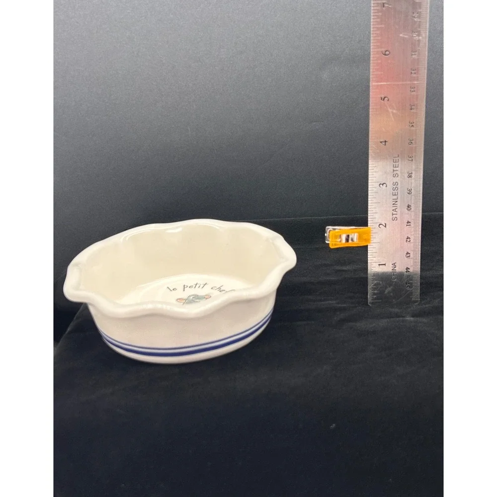 Rae Dunn Disney Pixar Ratatouille Remy Le Petit Chef Scalloped Ramekin Baker